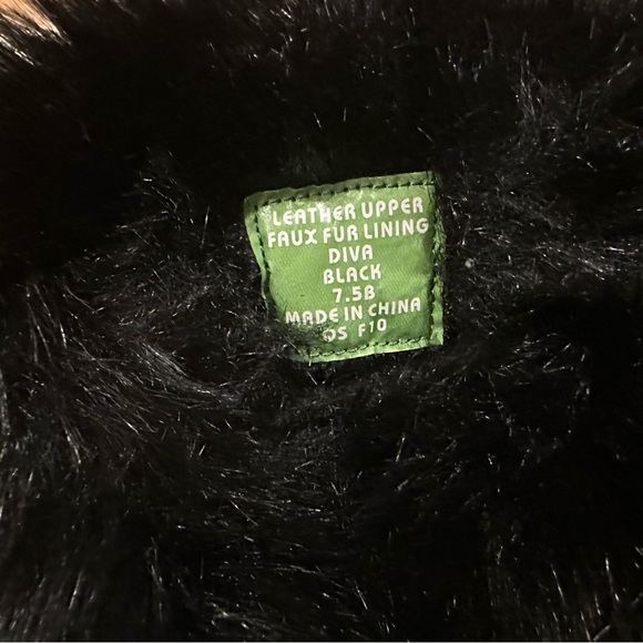 Earth Diva Faux Fur Black Winter Boots Size 7.5 7-1/2 - Picture 7 of 7